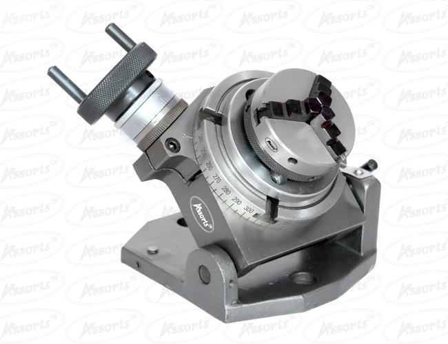 New Rotary Table Tilting 3 75mm with 65mm Lathe Chuck for Milling Machine Set